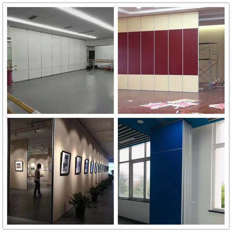 山東酒店活動隔斷，吊軌道隔斷工程
