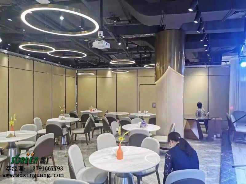 濰坊酒店活動(dòng)隔斷墻飯店包廂，移動(dòng)折疊推拉隔斷